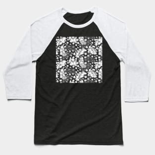 Black and White Animal Print Palms Baseball T-Shirt